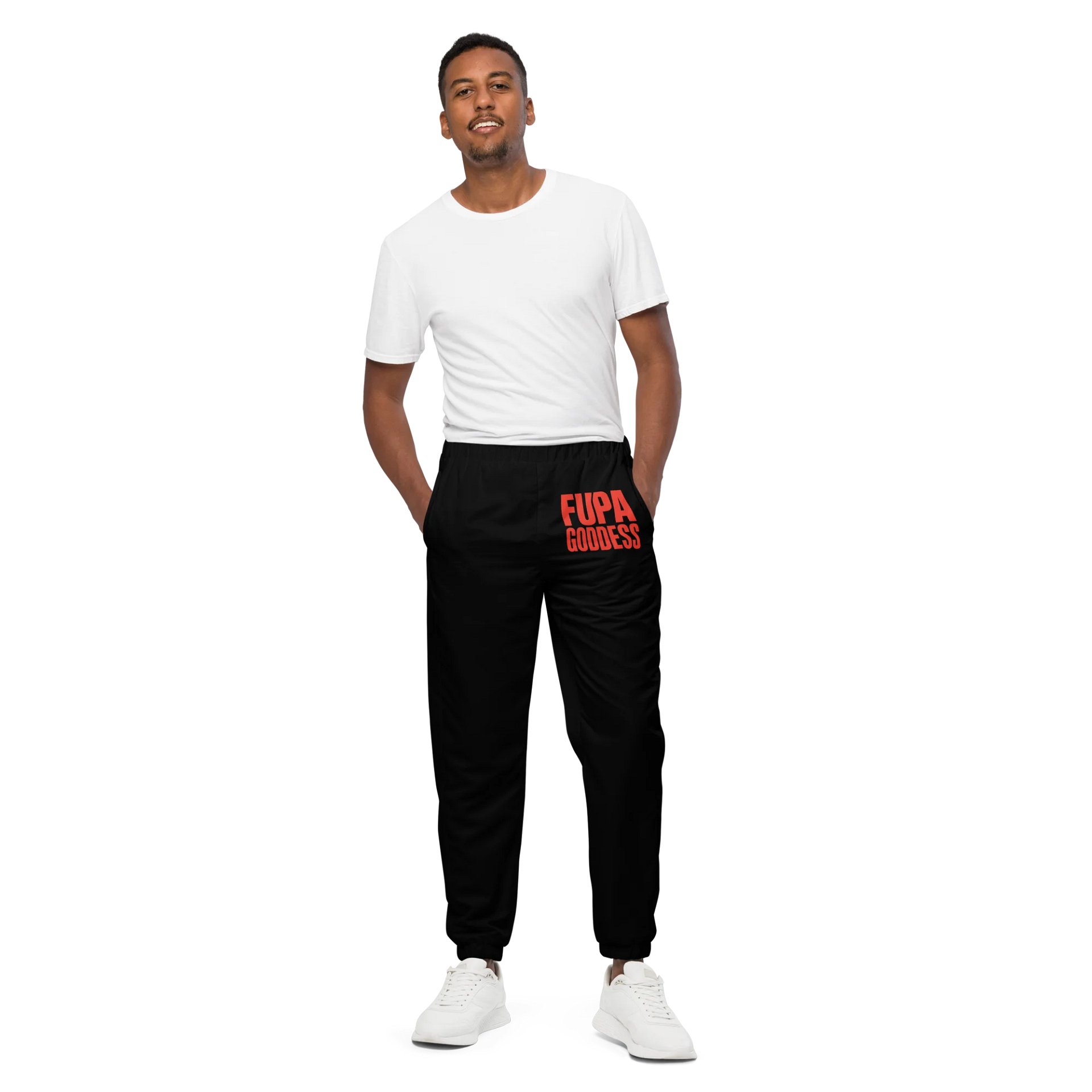 Red logo track pants product image (1)
