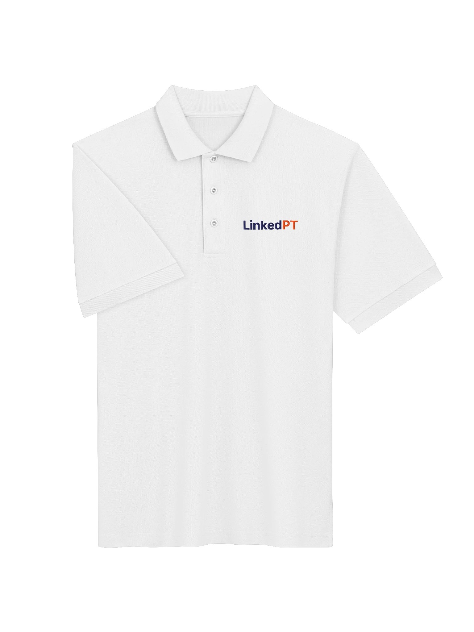 LinkedPT Embroidered Polo (White) product image (5)