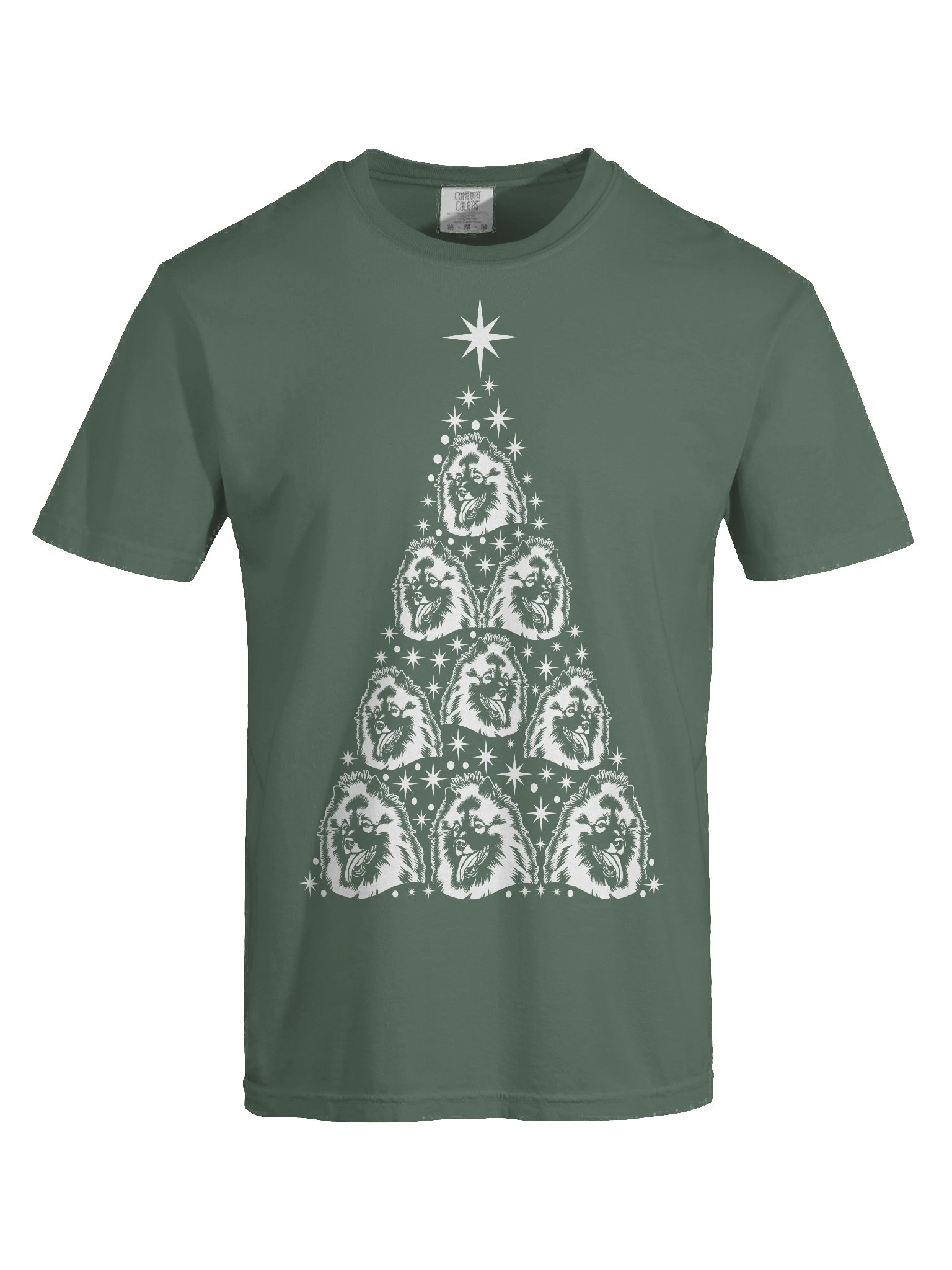 Keeshond Christmas Tree T-Shirt product image (9)
