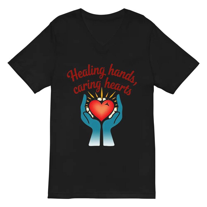 Healing Hands, Caring Hearts V-Neck Tee product image (3)
