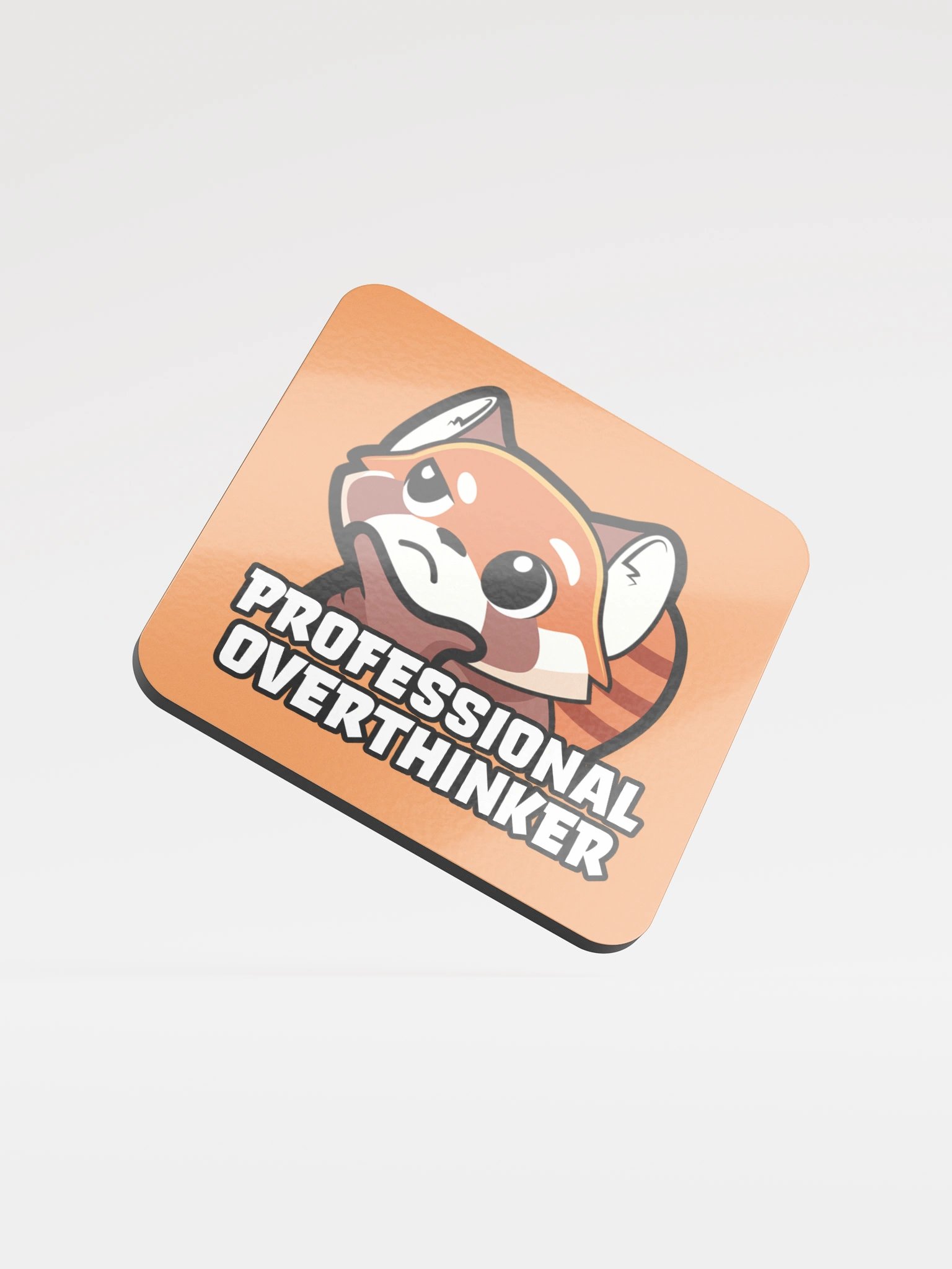 Professional Overthinker - Glossed Cork Coaster product image (1)