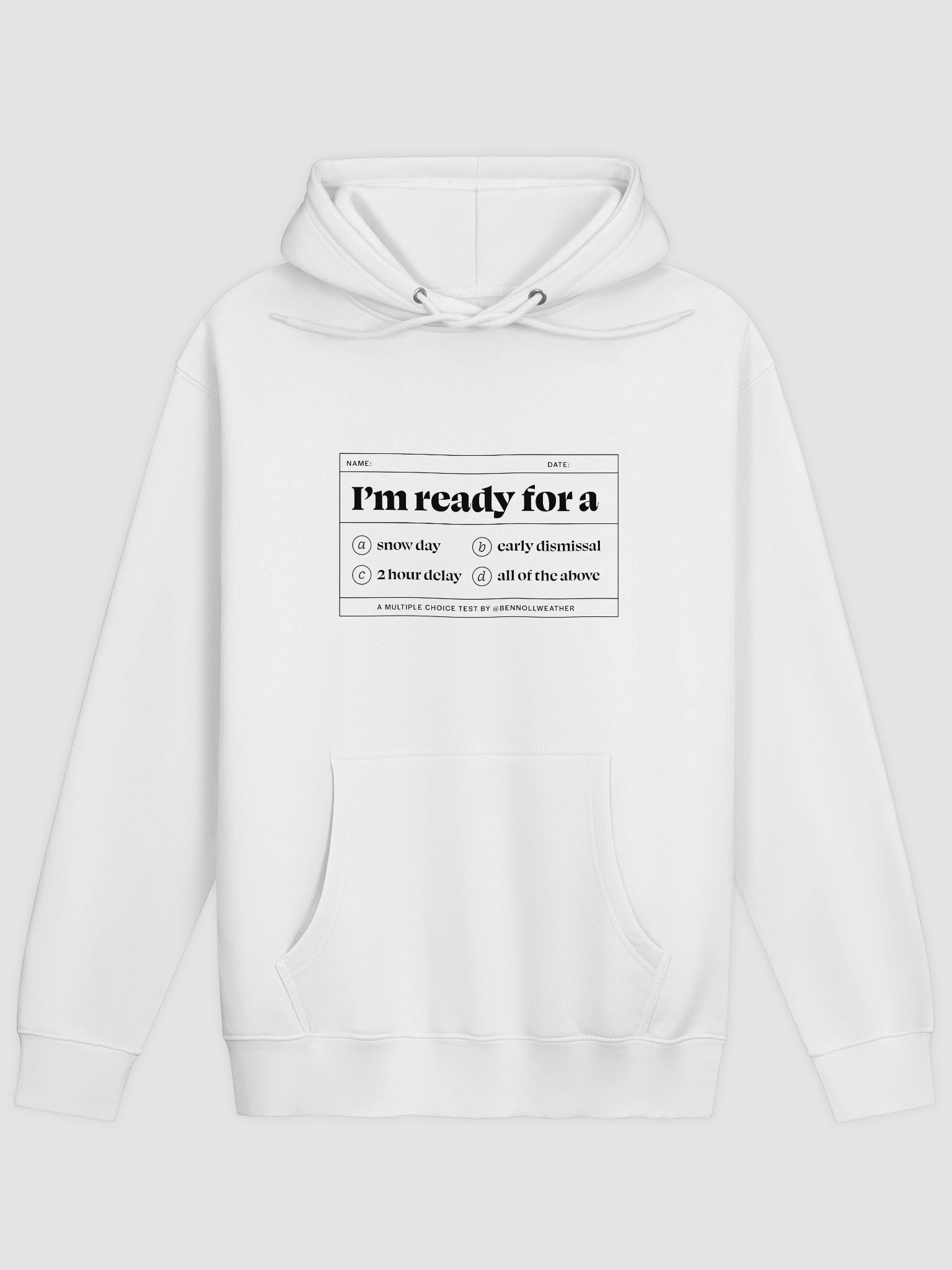I'm ready hoodie ❄️ (black logo) product image (1)