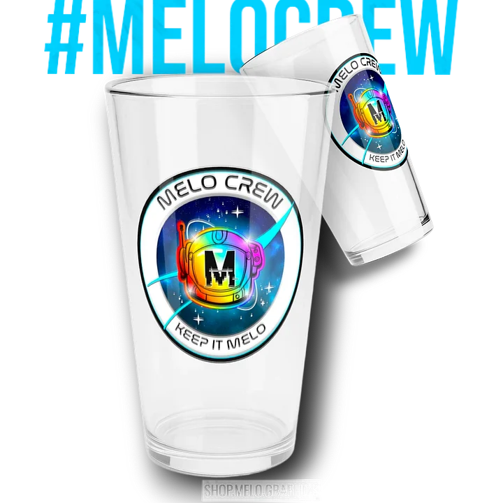 #MeloCrew Badge - Pint Glass | #MadeByMELO product image (1)