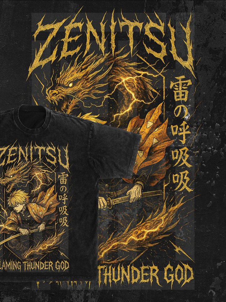 Zenitsu Demon slayer | Kimetsu no Yaiba t-shirt PNG design product image (1)