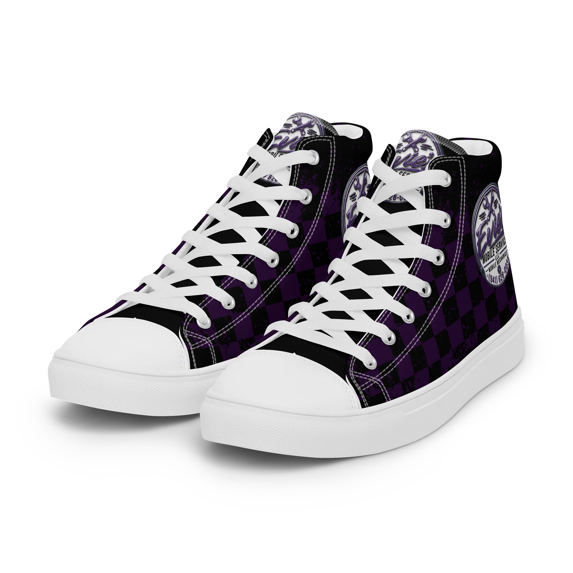 Evie’s Mobile Services Logo High Tops product image (6)