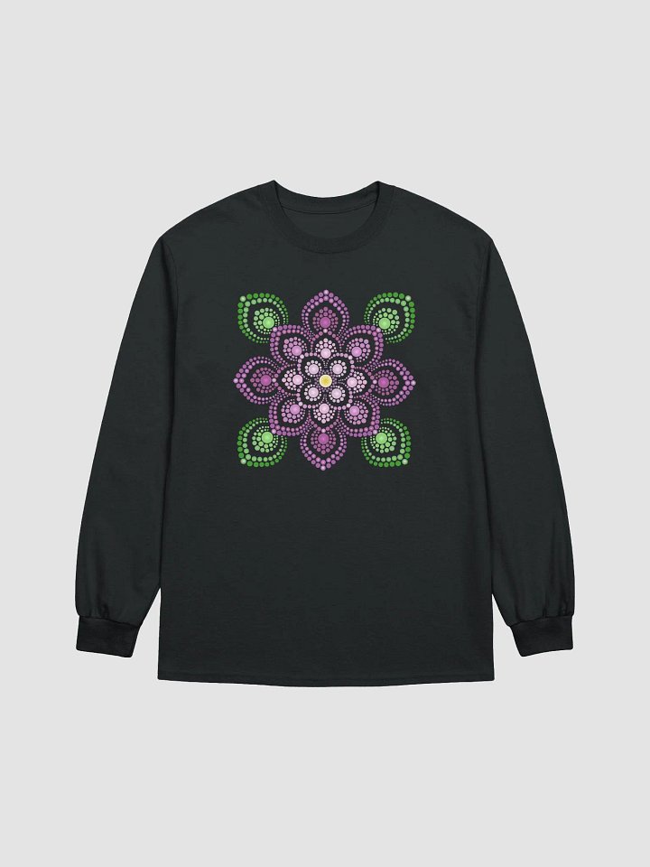 Purple and Green Mandala Long Sleeve T-Shirt product image (6)