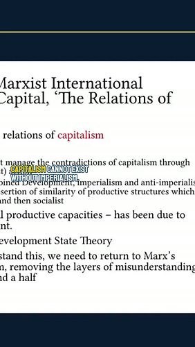 Capitalism cannot exist without imperialism. Nation-states are not cultural extras; they are material elements of capitalist ...