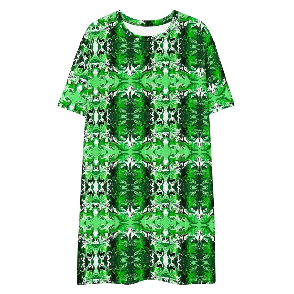 Green Swirl T-Shirt Dress product image (4)
