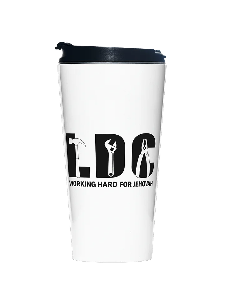 LDC Volunteer Stainless Steel Travel Mug – 15 oz | Working Hard for Jehovah product image (1)