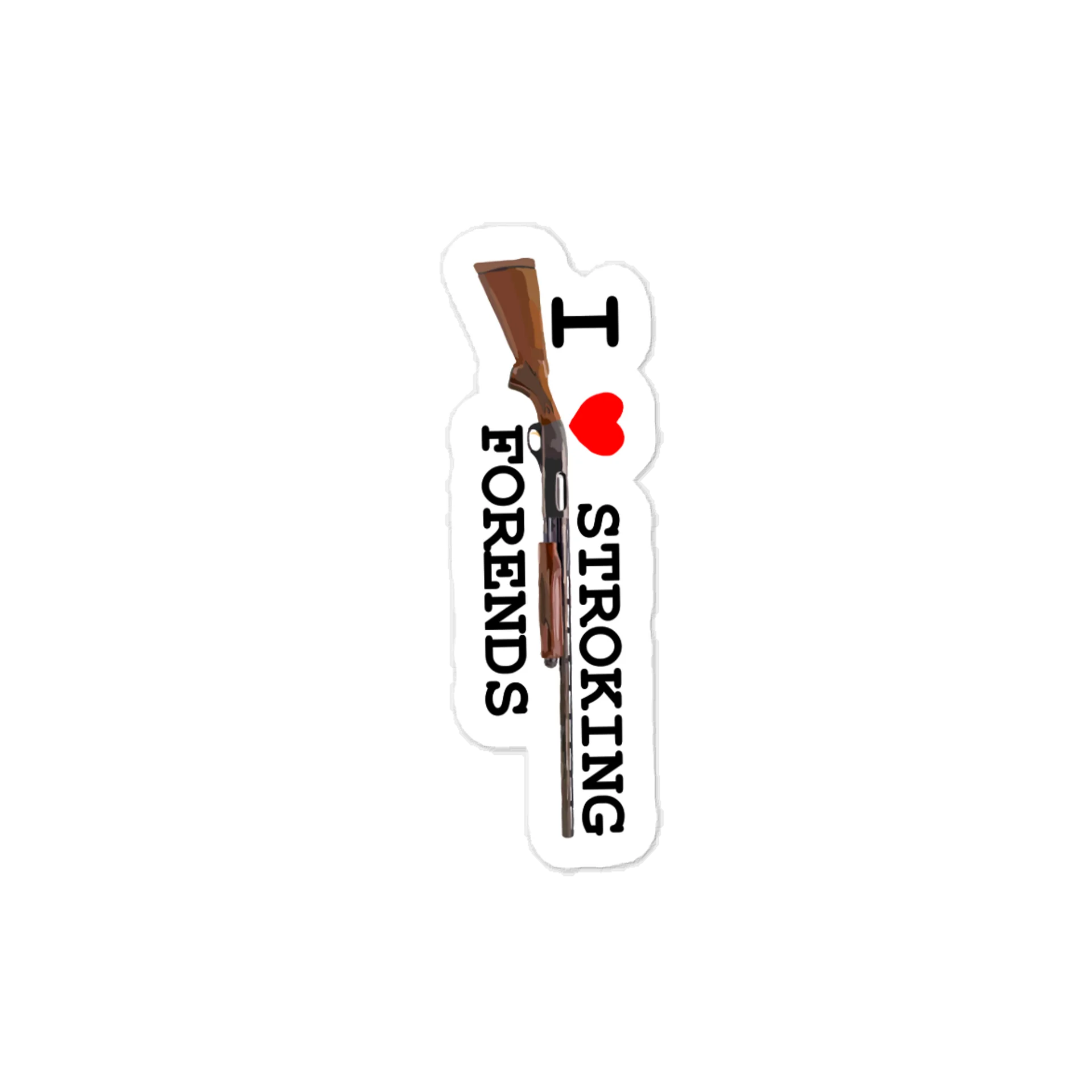 I Heart Stroking Forends Sticker product image (1)