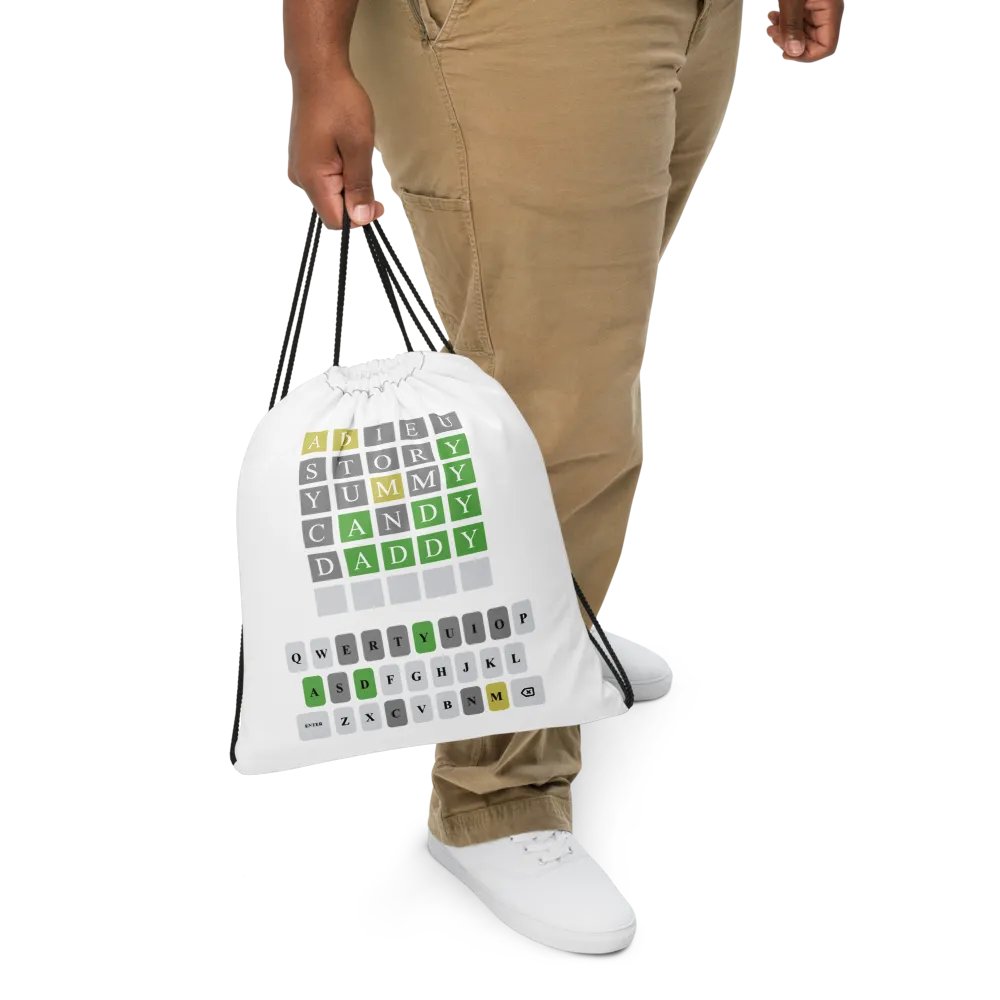 Wordle Drawstring Bag product image (5)