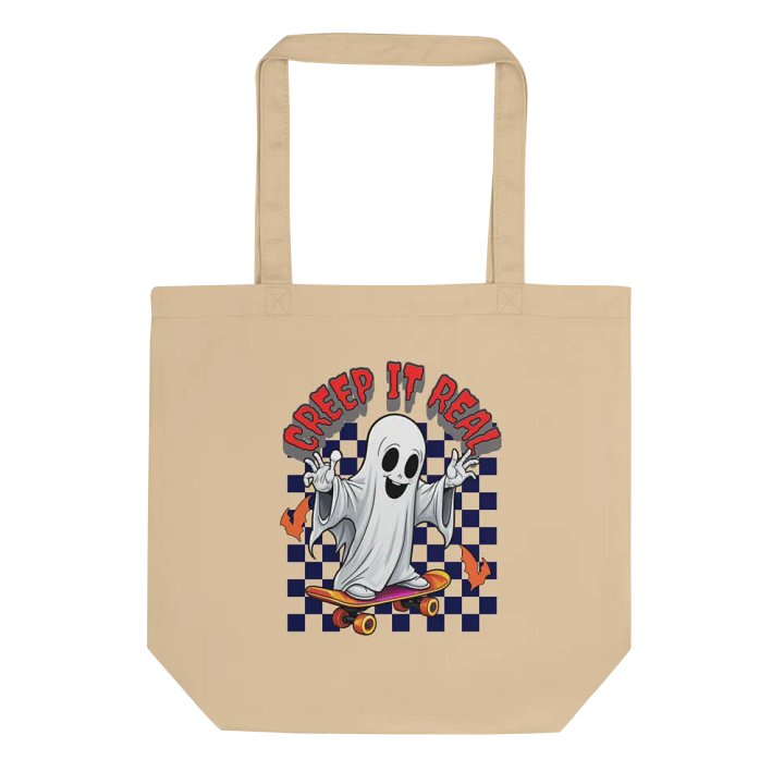 Creep It Real Ghost Skateboard Tote Bag product image (1)