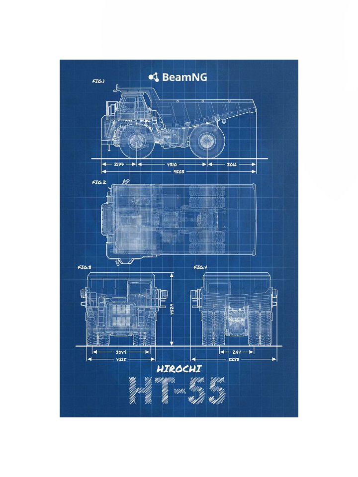 Hirochi HT-55 Blueprint Poster product image (1)