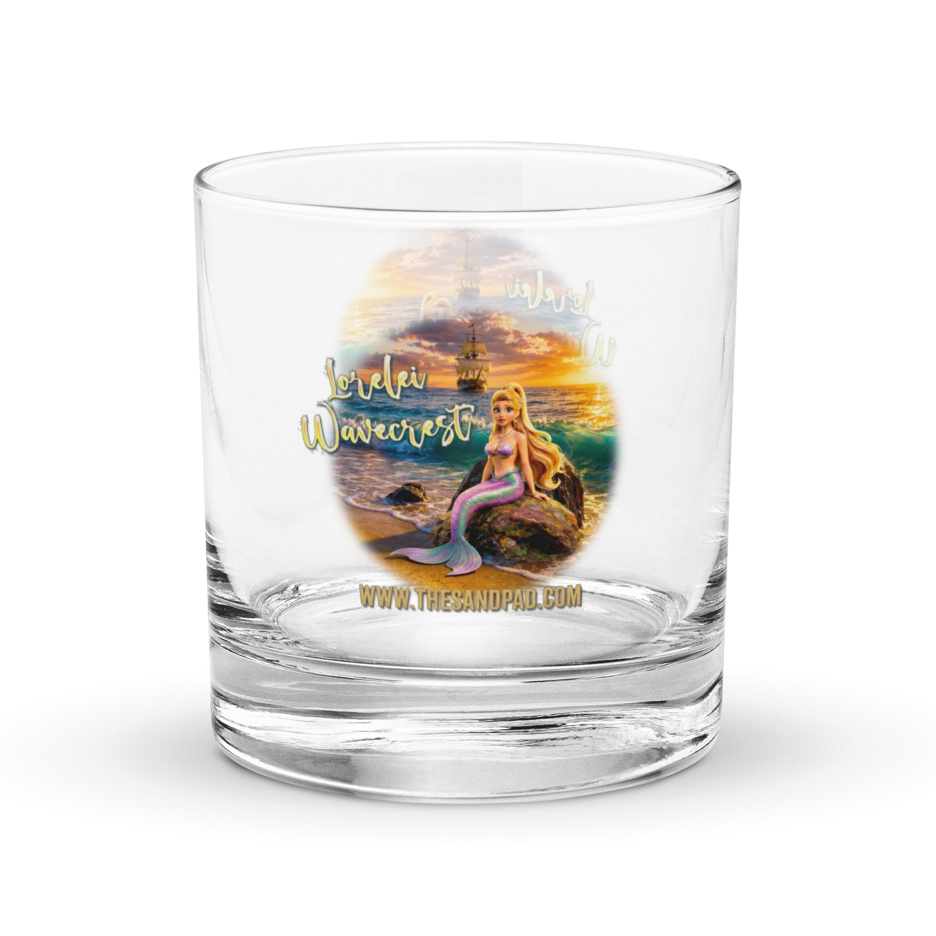Lorelei Wavecrest Rocks Glass product image (3)