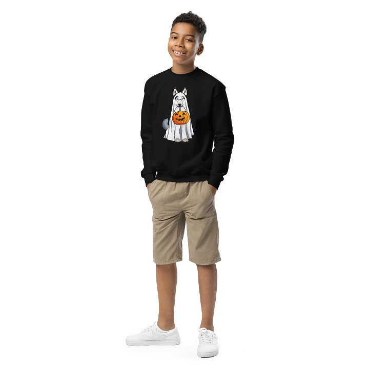 Halloween Siberian Husky(Gray) Youth Sweatshirt product image (2)
