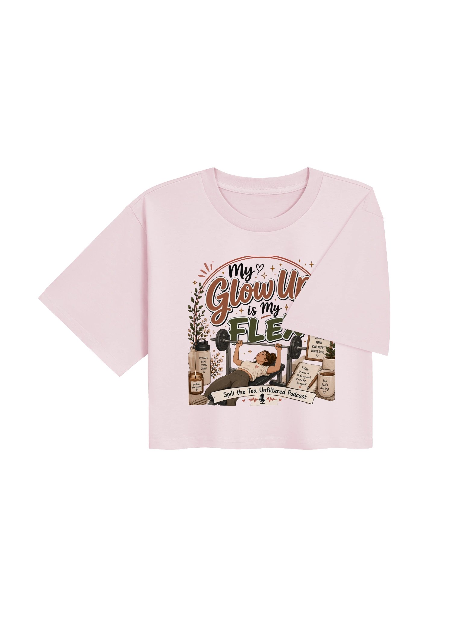 Glow Up Flex Crop Tee with weights product image (10)