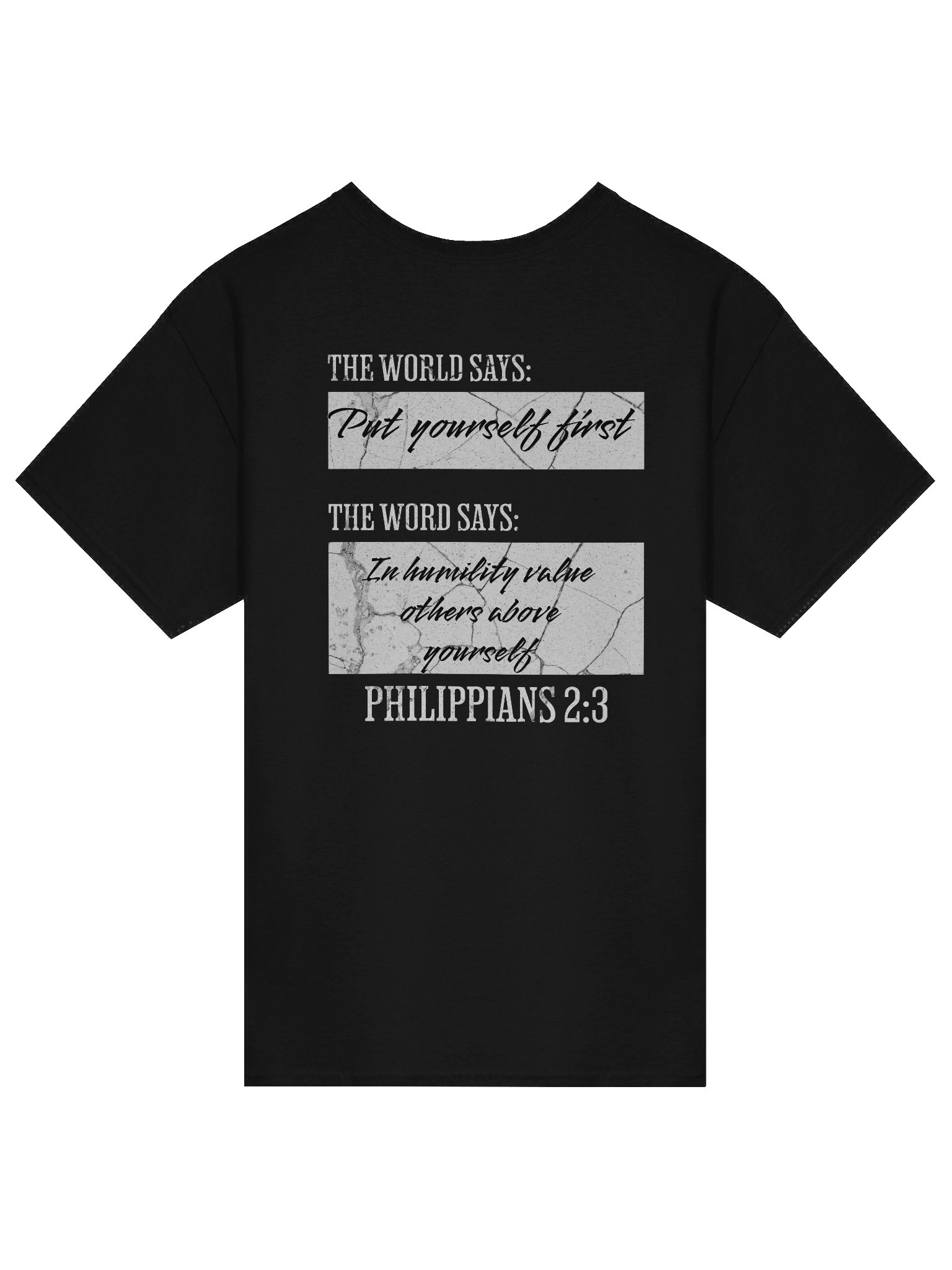 YHWH Heavyweight Tee - Word vs World "Humility" product image (1)