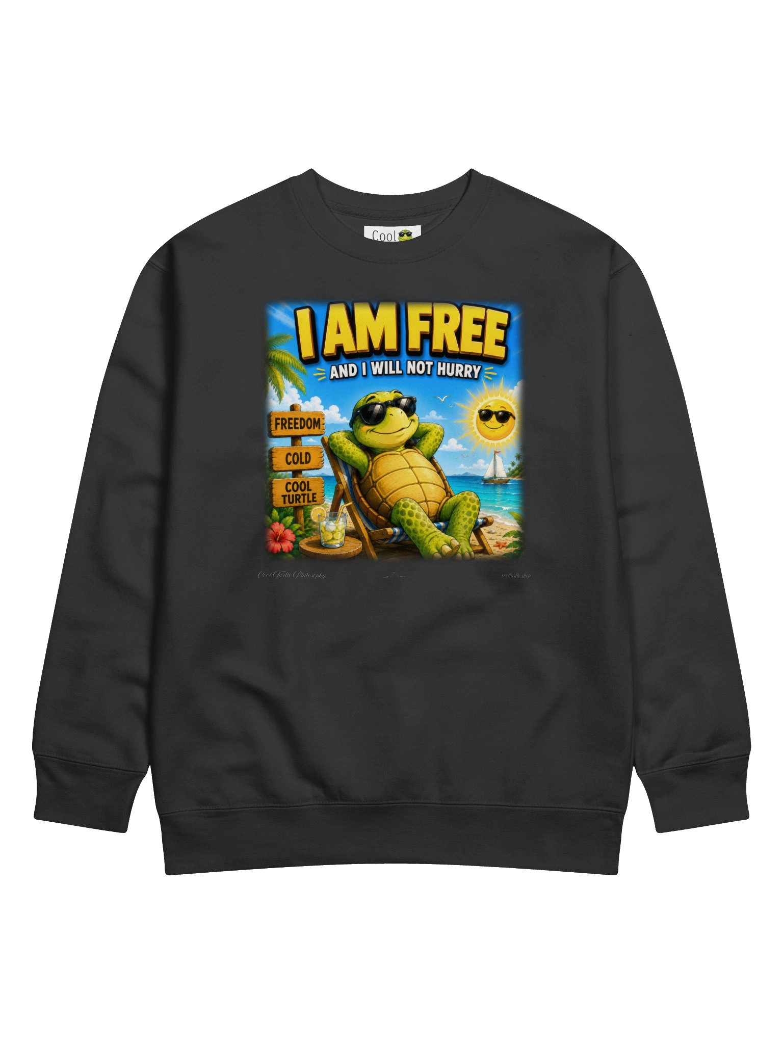 I Am Free Turtle Sweatshirt – Premium Slow Living Crewneck product image (7)