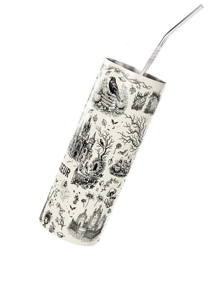 Spooky Toile Stainless Steel Tumbler - Light product image (2)