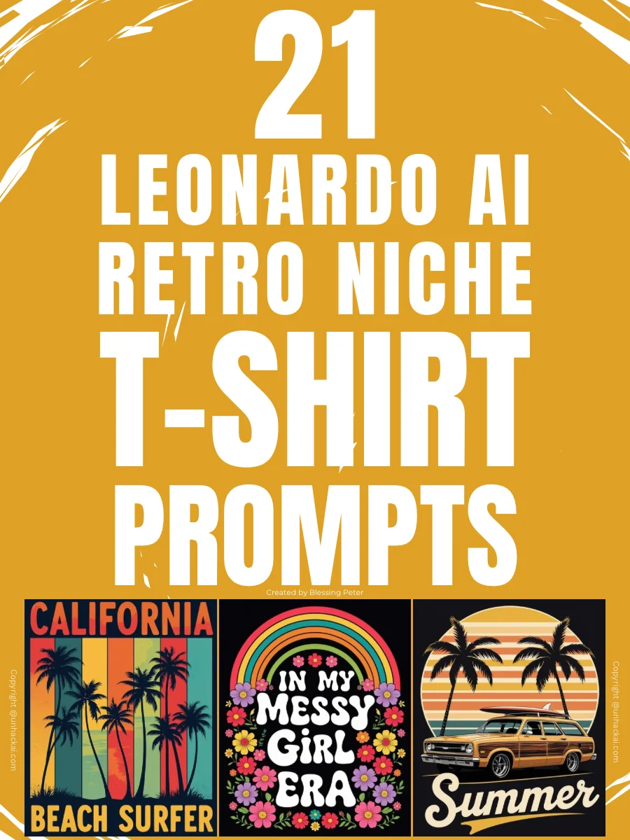 21 Leonardo AI Retro Niche T-Shirt Prompts product image (1)
