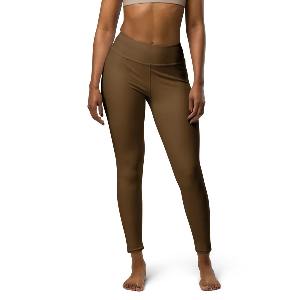 Cocoon Comfort High-Waisted Brown Leggings product image (1)