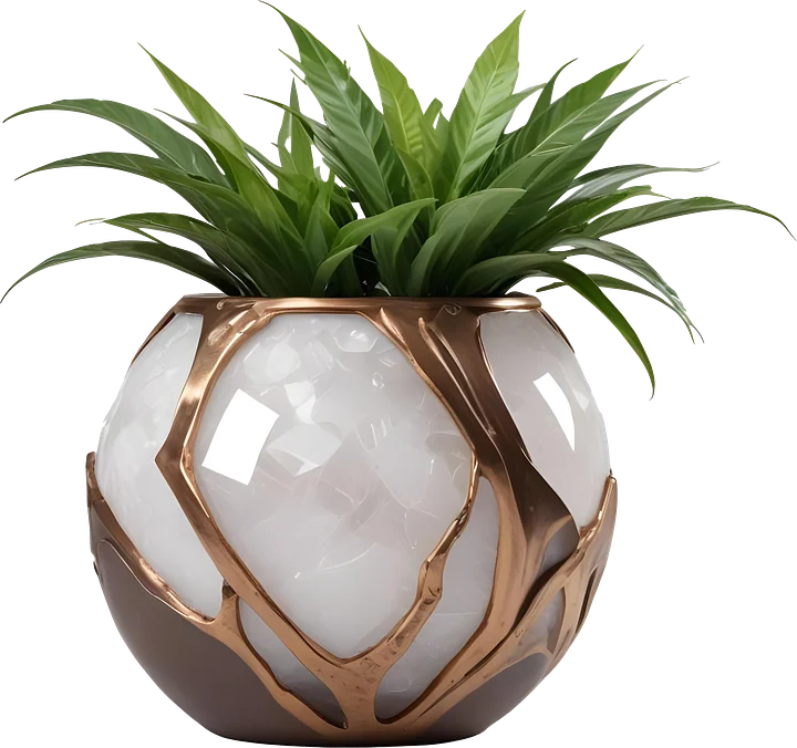 Collection Glamour Organique – Luxury Design Planter PNG product image (1)