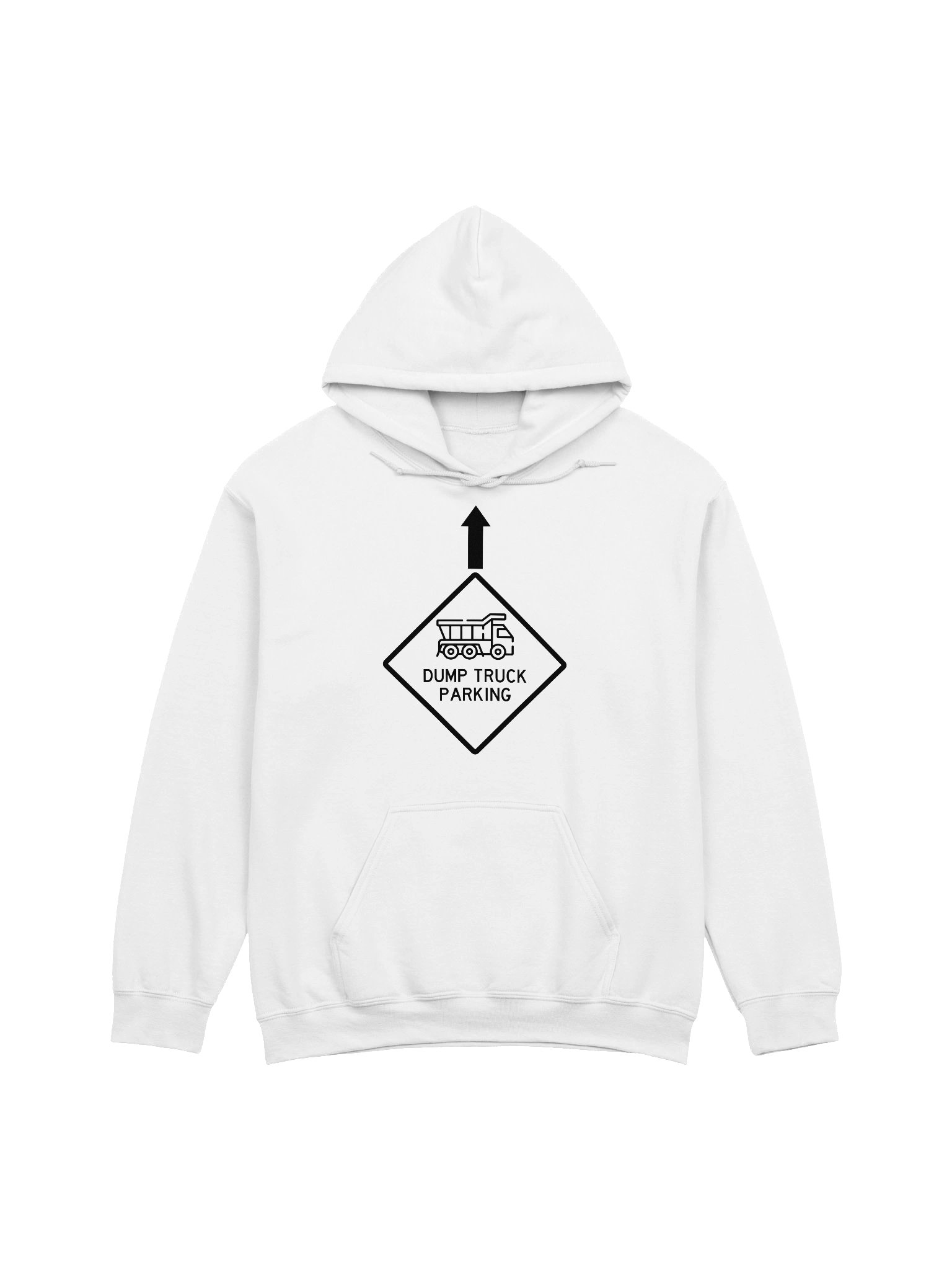 Dump Truck Parking White Hoodie product image (1)