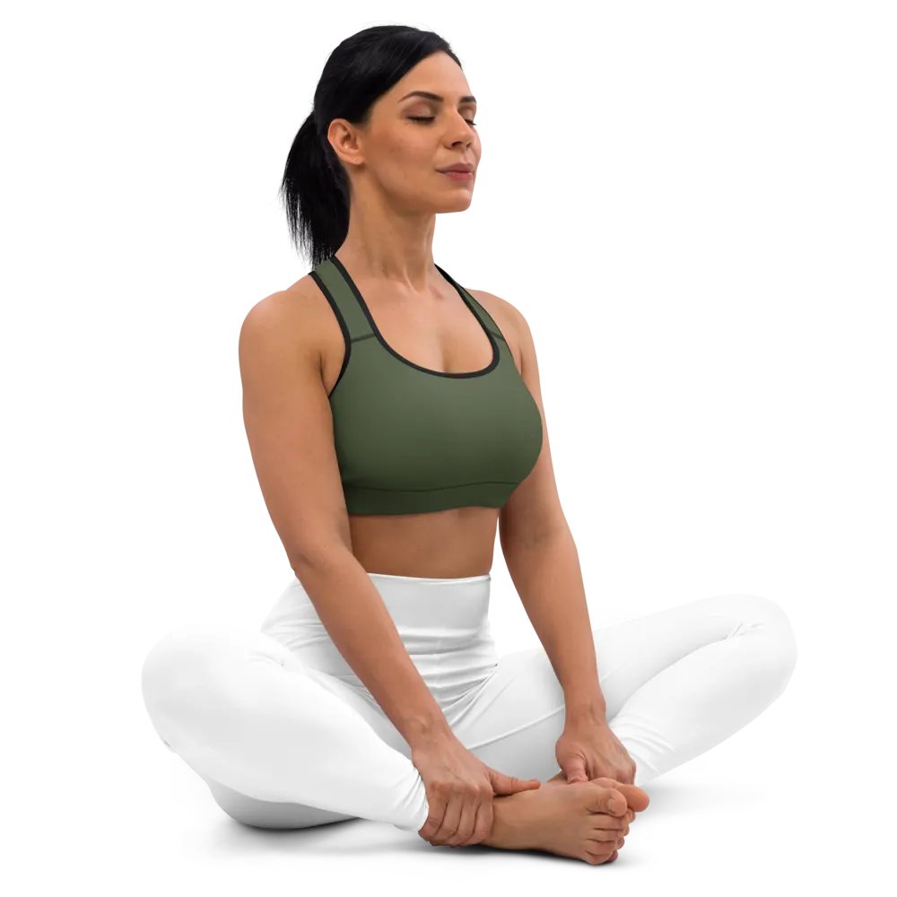Olive Padded Sports Bra product image (5)