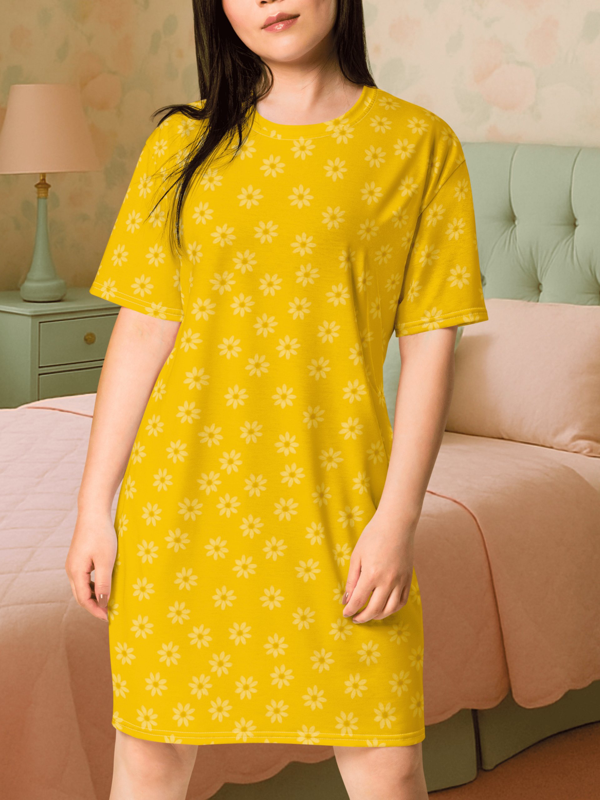 Pretty Little Baby Vintage Yellow T-shirt Dress product image (1)