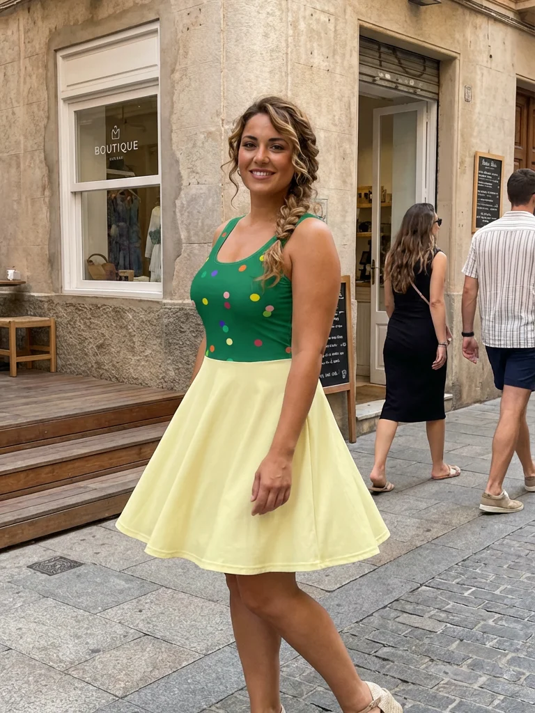 Lime Zest Dot Dress product image (1)