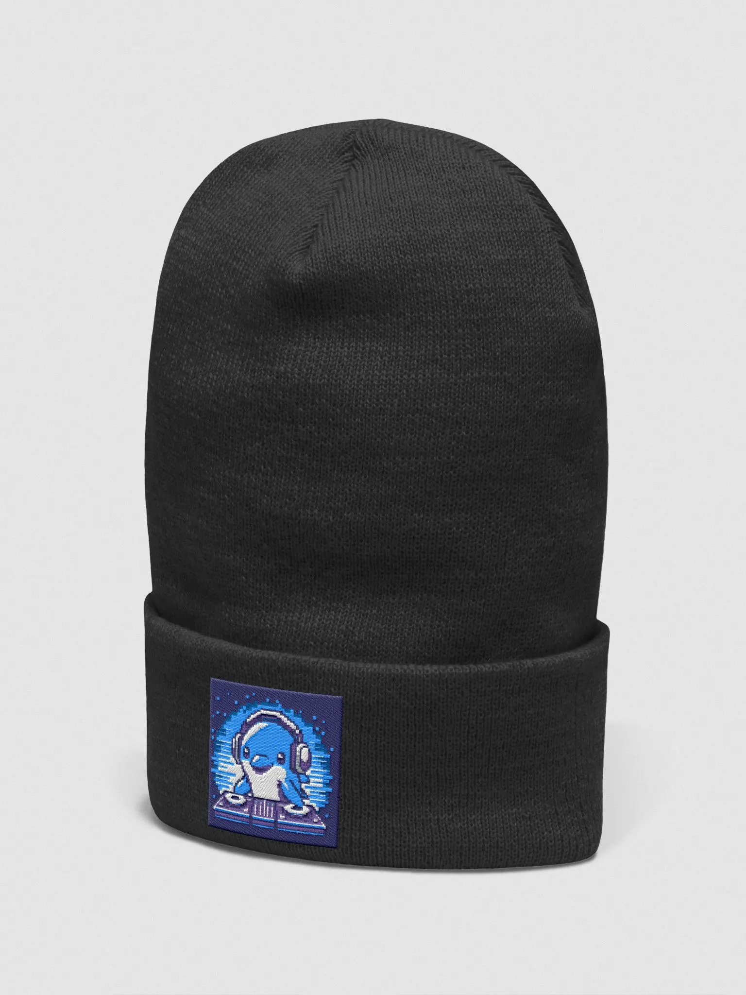 Beanie Hat, embroidered front. Dolphin DJ no.2 product image (2)