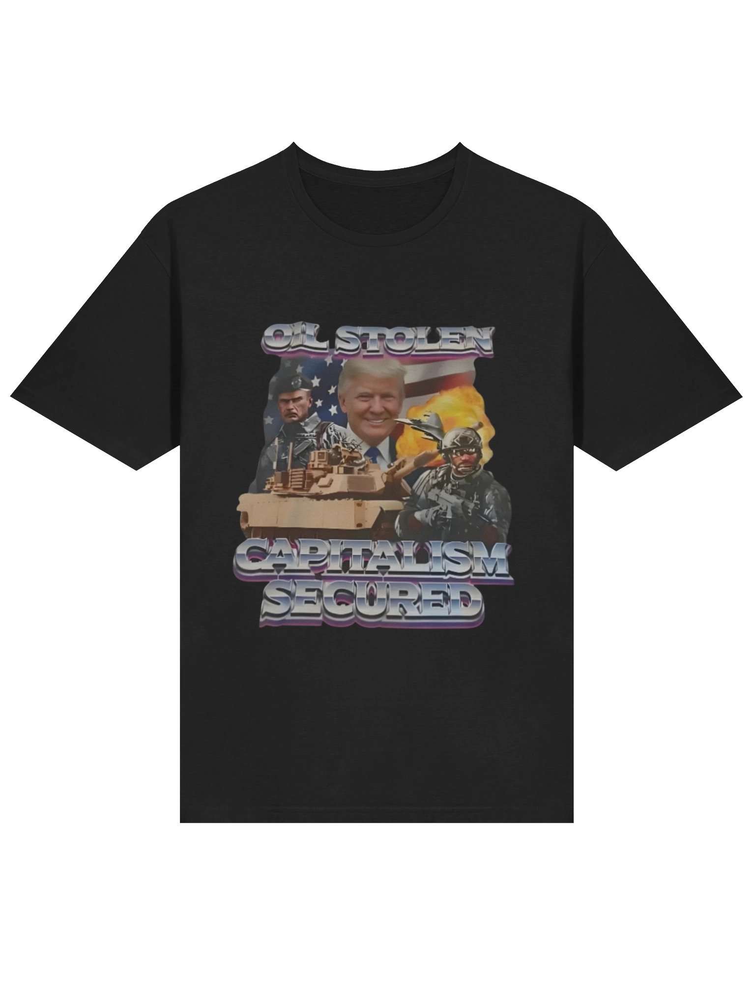 Trump Oil Stolen Capitalism Secured Shirt – Viral Political Statement product image (2)