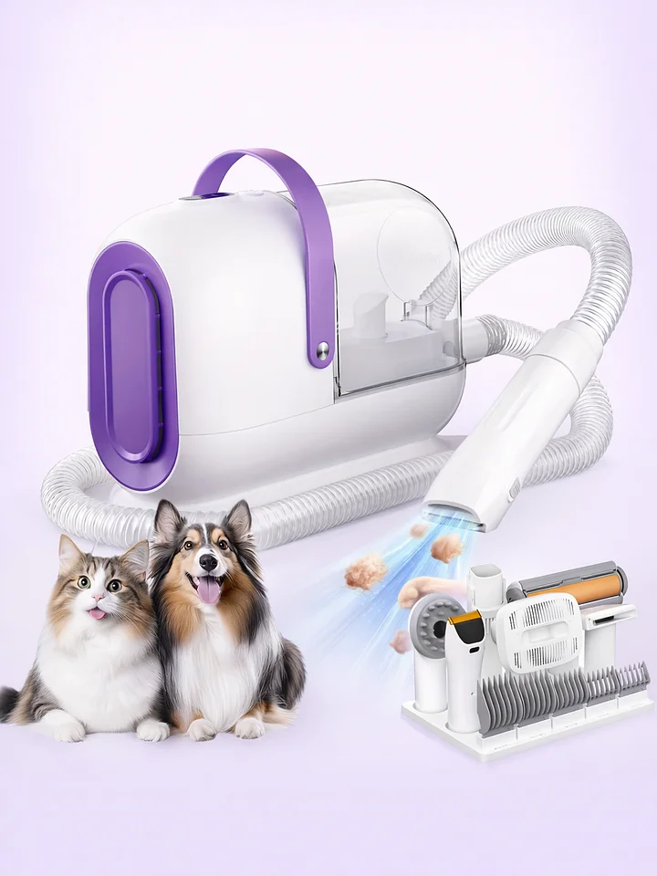 Mess-Free 8-in-1 Pet Vacuum Grooming Kit product image (1)