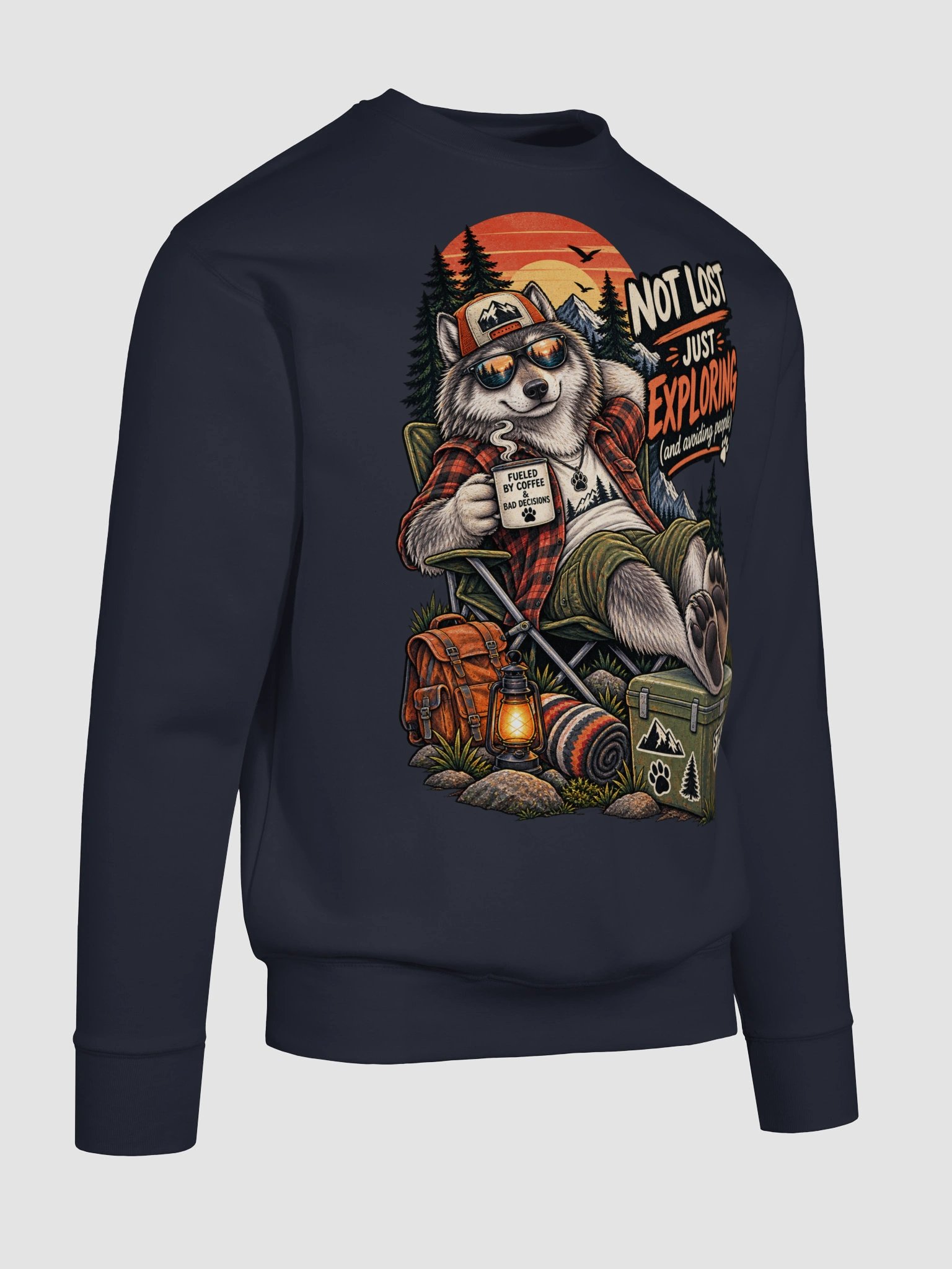 Not Lost Just Exploring - Sarcastic Funny Animal Lover Sweatshirt product image (6)