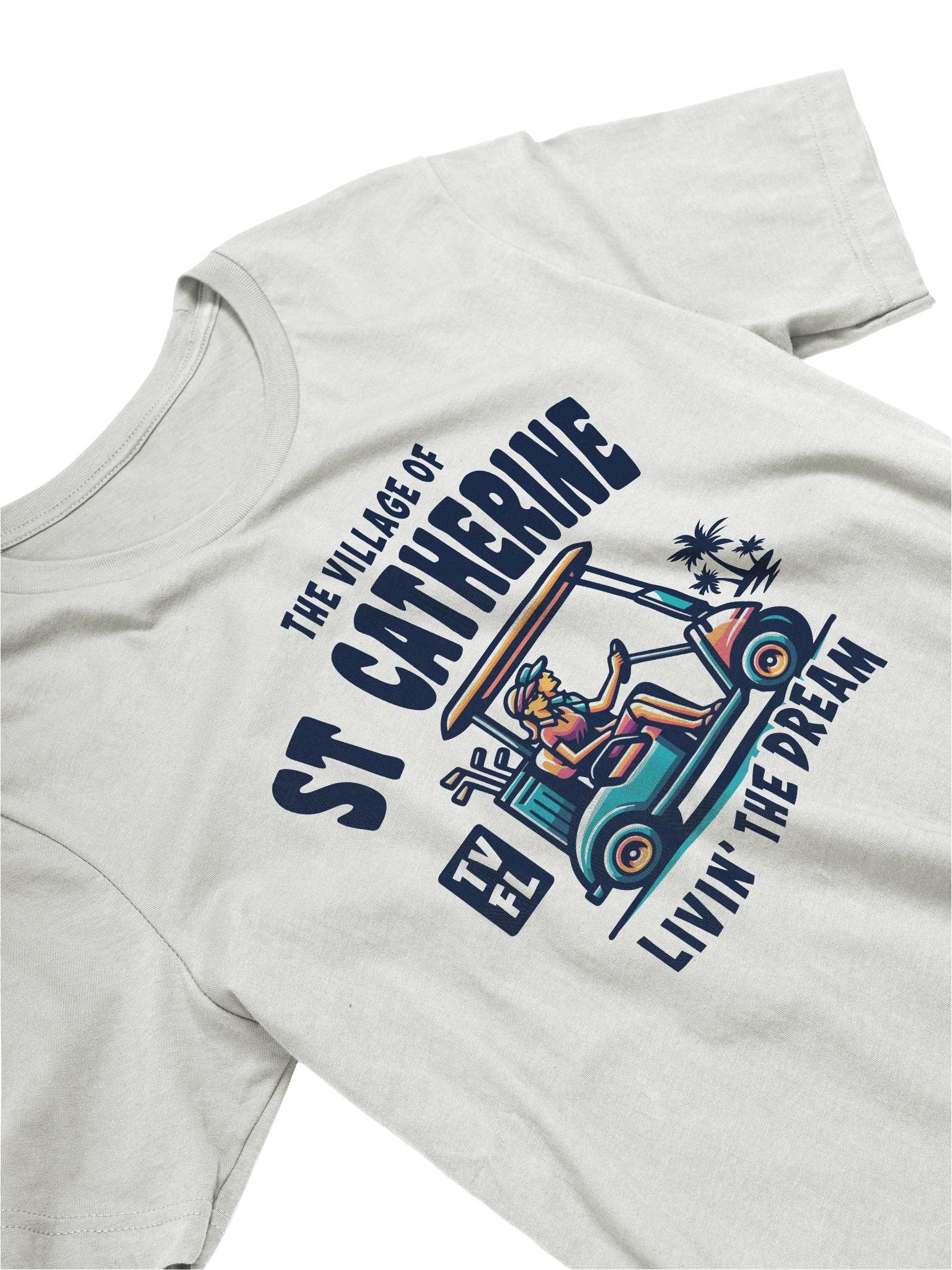 The Village of St Catherine TV FL Golf Cart Design T-Shirt product image (21)