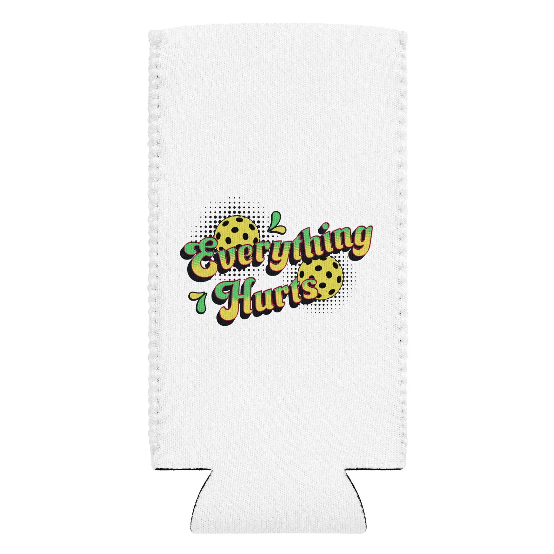 Everything Hurts Pickleball Whimsical Can Cooler product image (1)