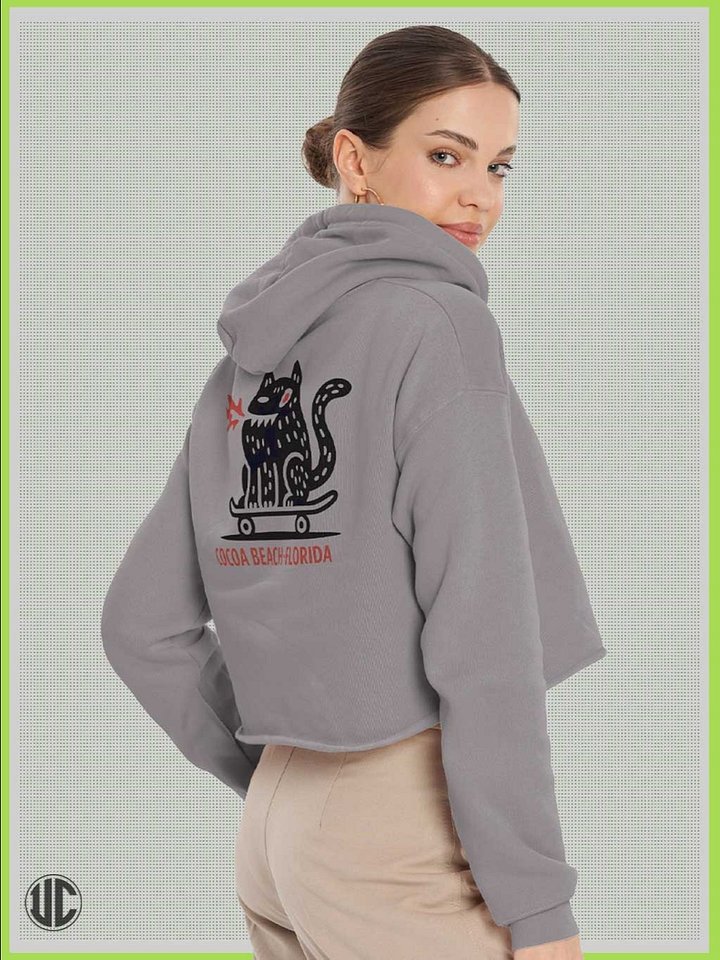 Crop Hoodie | Cocoa Beach FL | Skater Girl Crop Top product image (13)