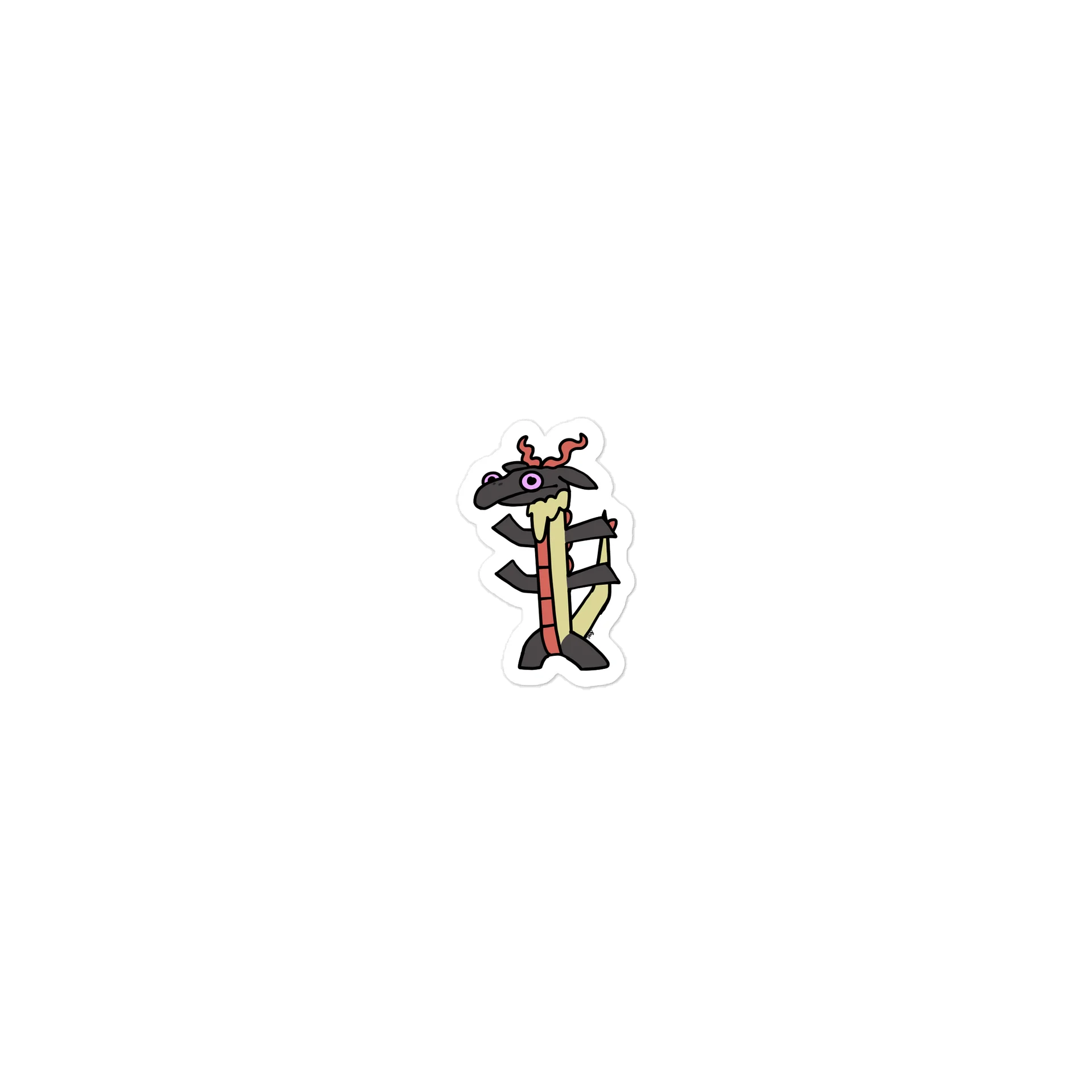 Dancing Red Drangon Die-Cut Stickers product image (1)