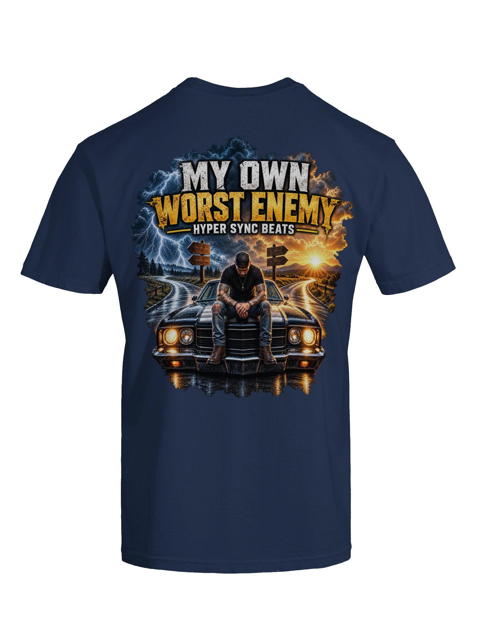My Own Worst Enemy—Hyper Sync Beats Premium Graphic T-Shirt product image (11)