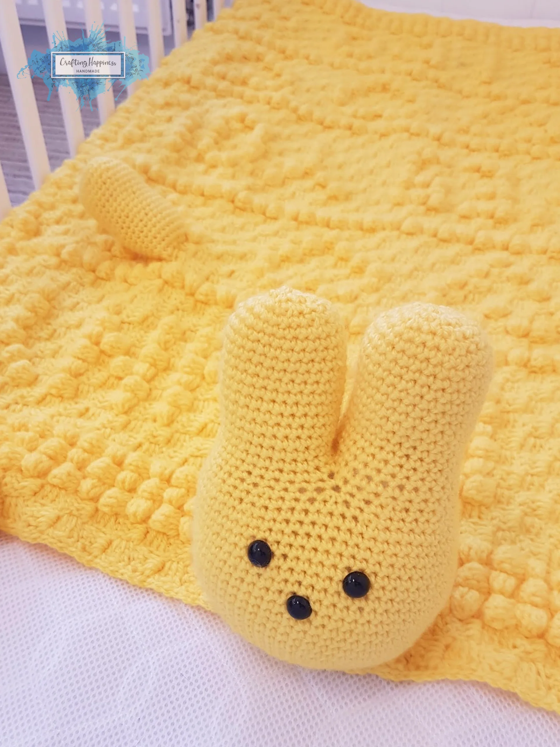 Crochet Easter Bunny Baby Blanket Pattern | C2C Amigurumi Toy (PDF Pattern) product image (3)