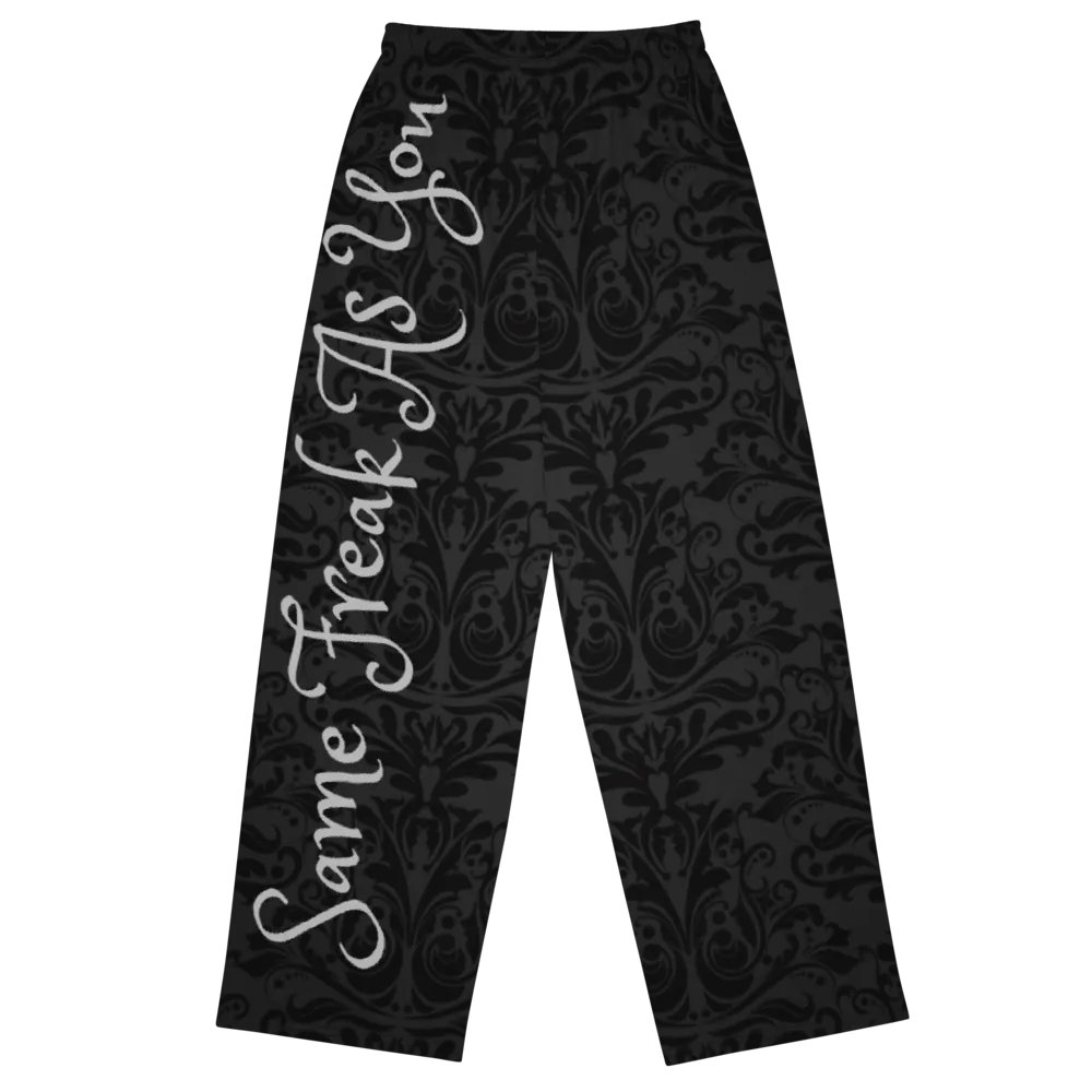 Weak Of Wanting 'Same Freak As You' Gothic Wide Leg Pants (Front & Back Print) product image (1)