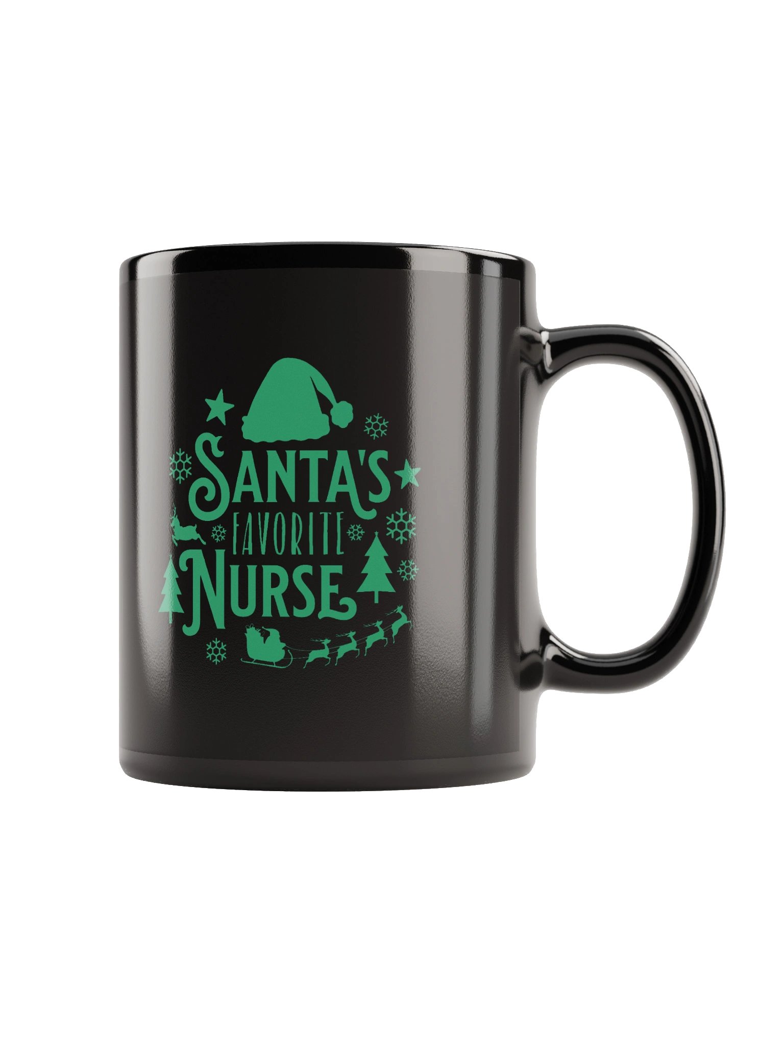 Cheerful Christmas Coffee Mug for Santa's Favorite Nurse product image (2)
