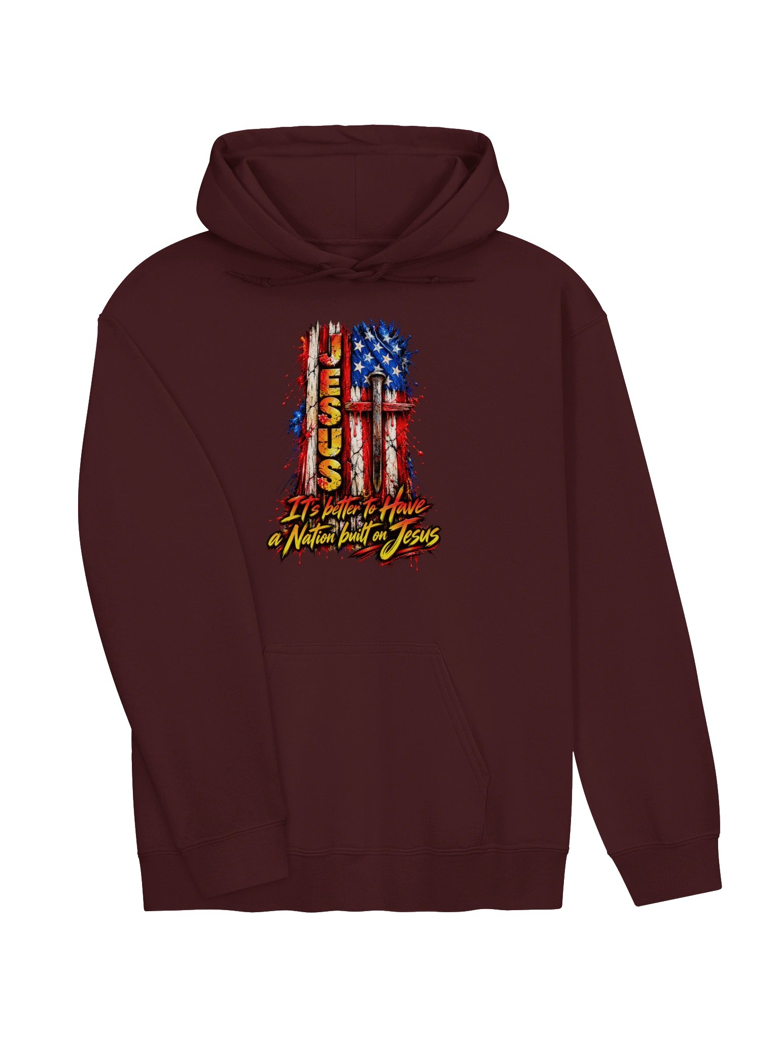 Jesus Is the Foundation of America Hoodie | One Nation Under God | Patriotic Christian Faith Apparel product image (6)