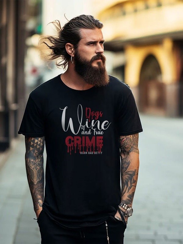 Dogs, Wine and True Crime T-shirt product image (1)