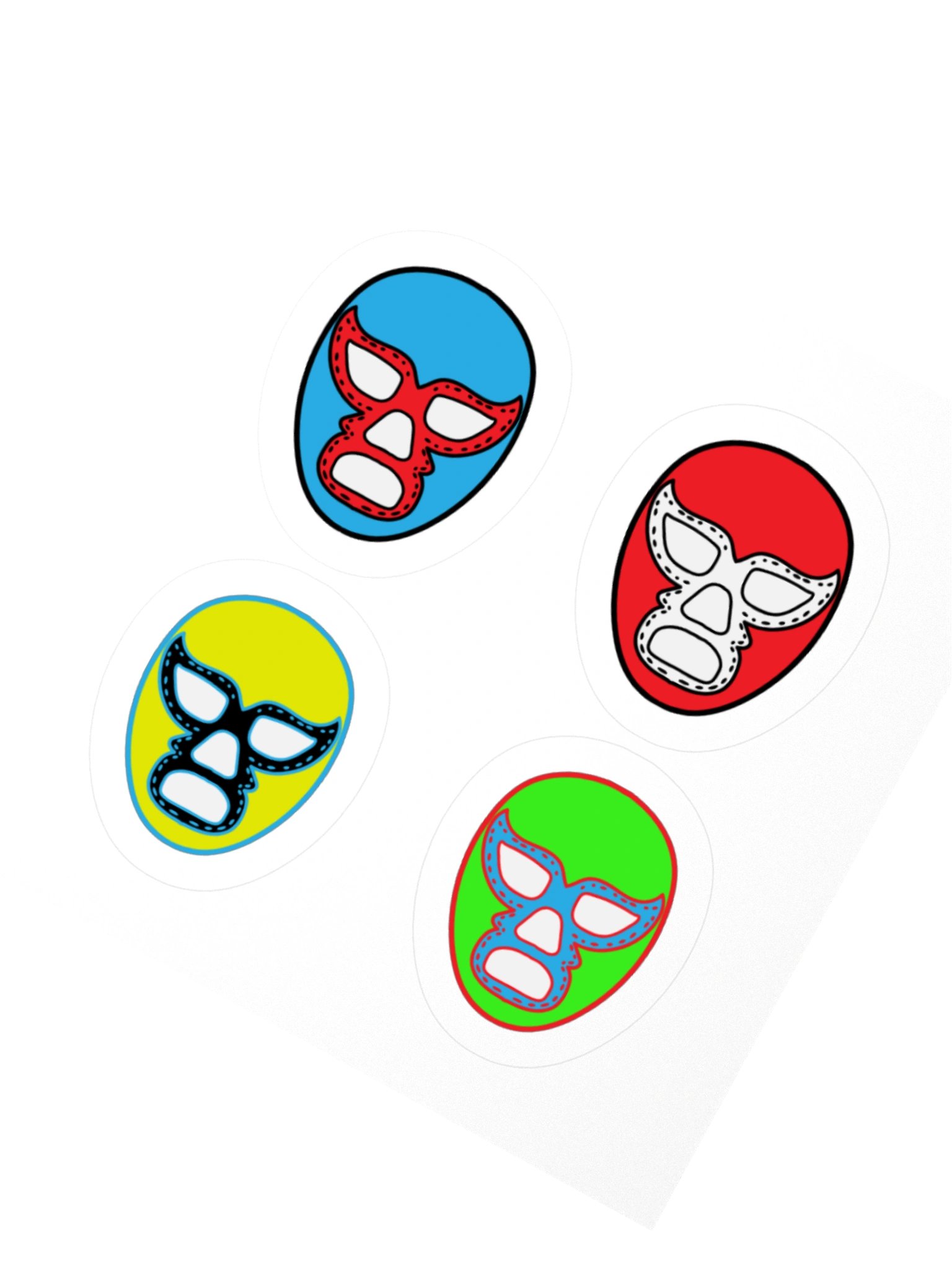 Lucha Mask Kiss Cut Sticker Set product image (3)
