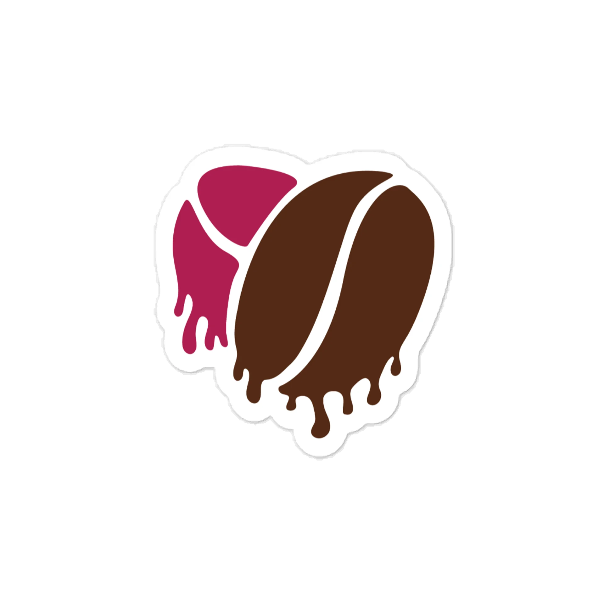 Dripping Coffee Bean Heart Decals product image (1)