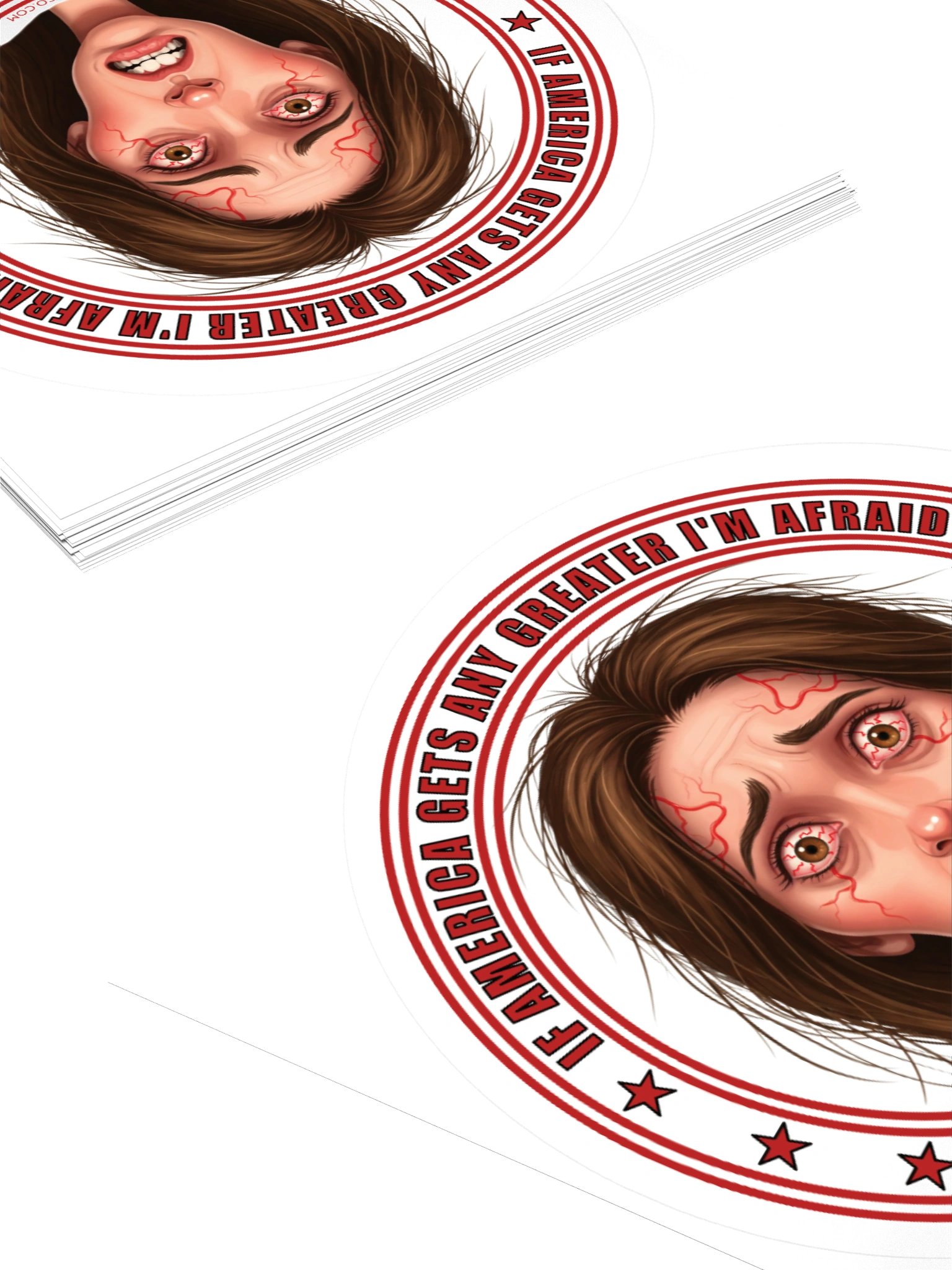 Sticker on white background says: "If America Gets Any Greater My Head Will F**king Explode" product image (10)