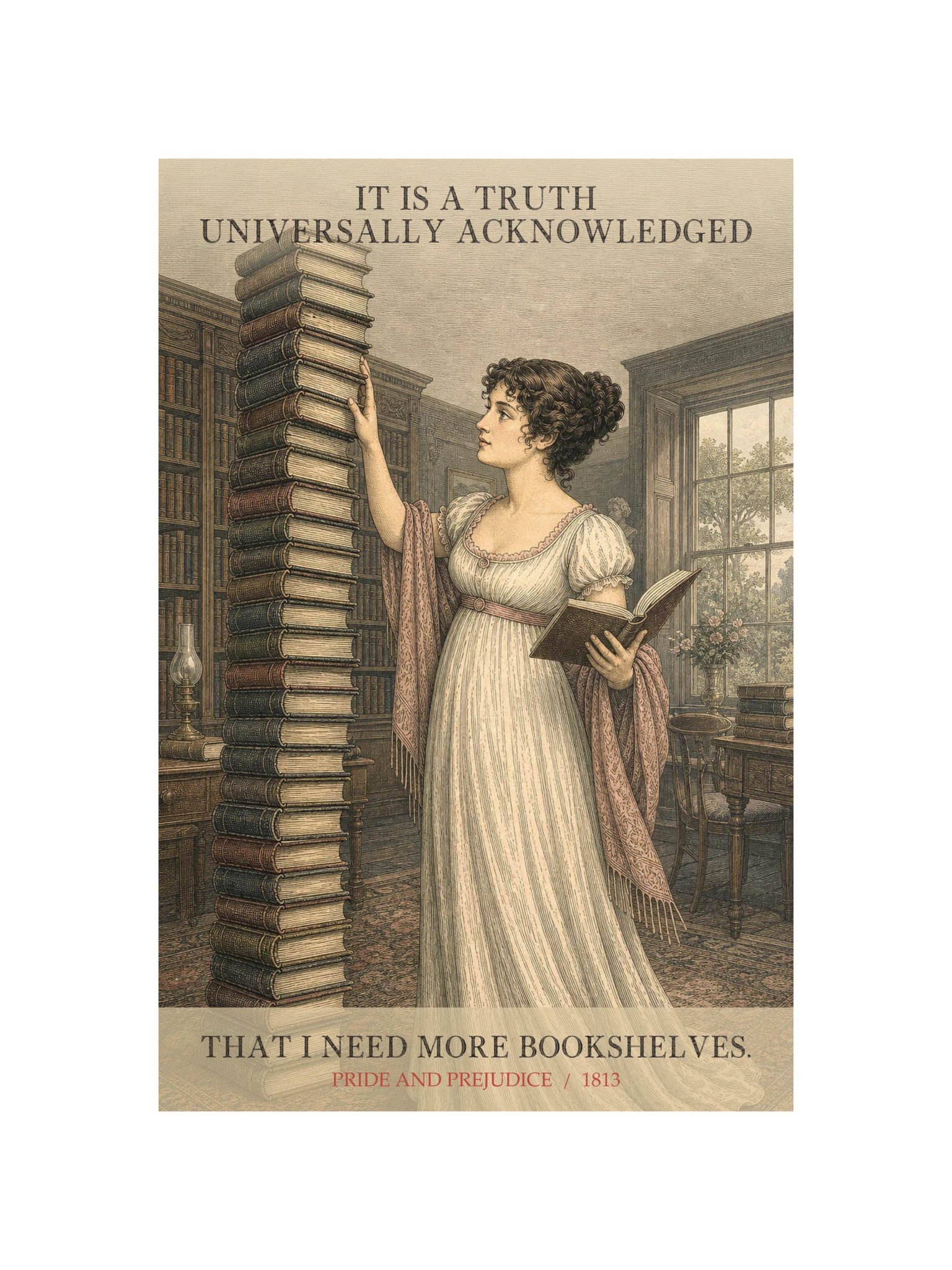 Truth More Bookshelves -- Pride and Prejudice Art Print product image (12)