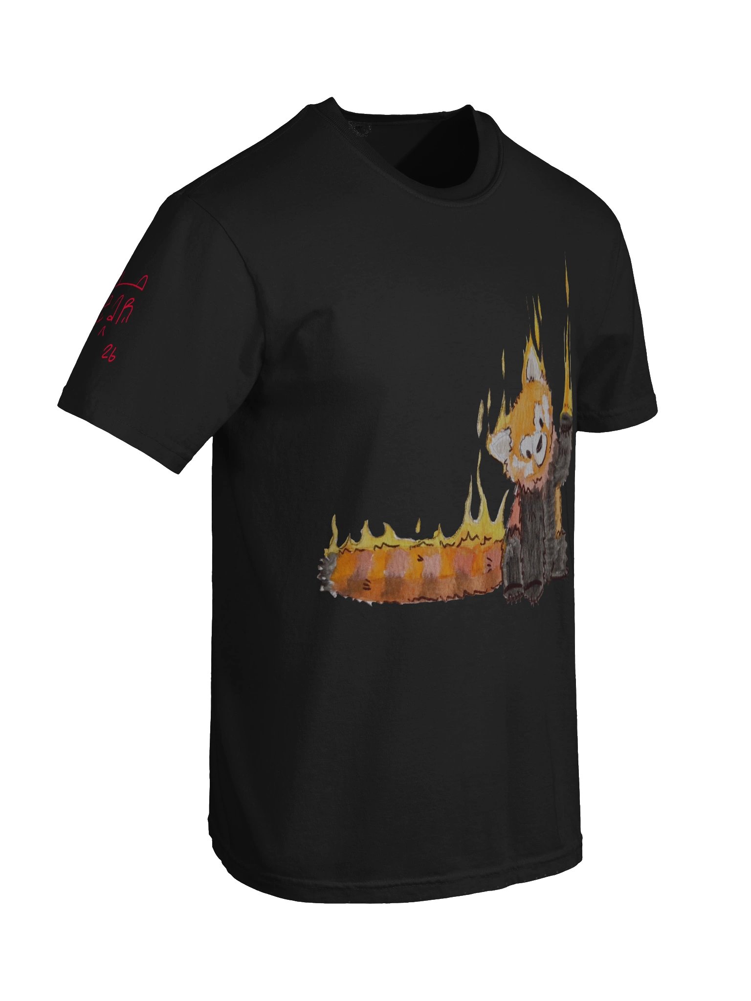 Flaming panda tee heavyweight product image (6)