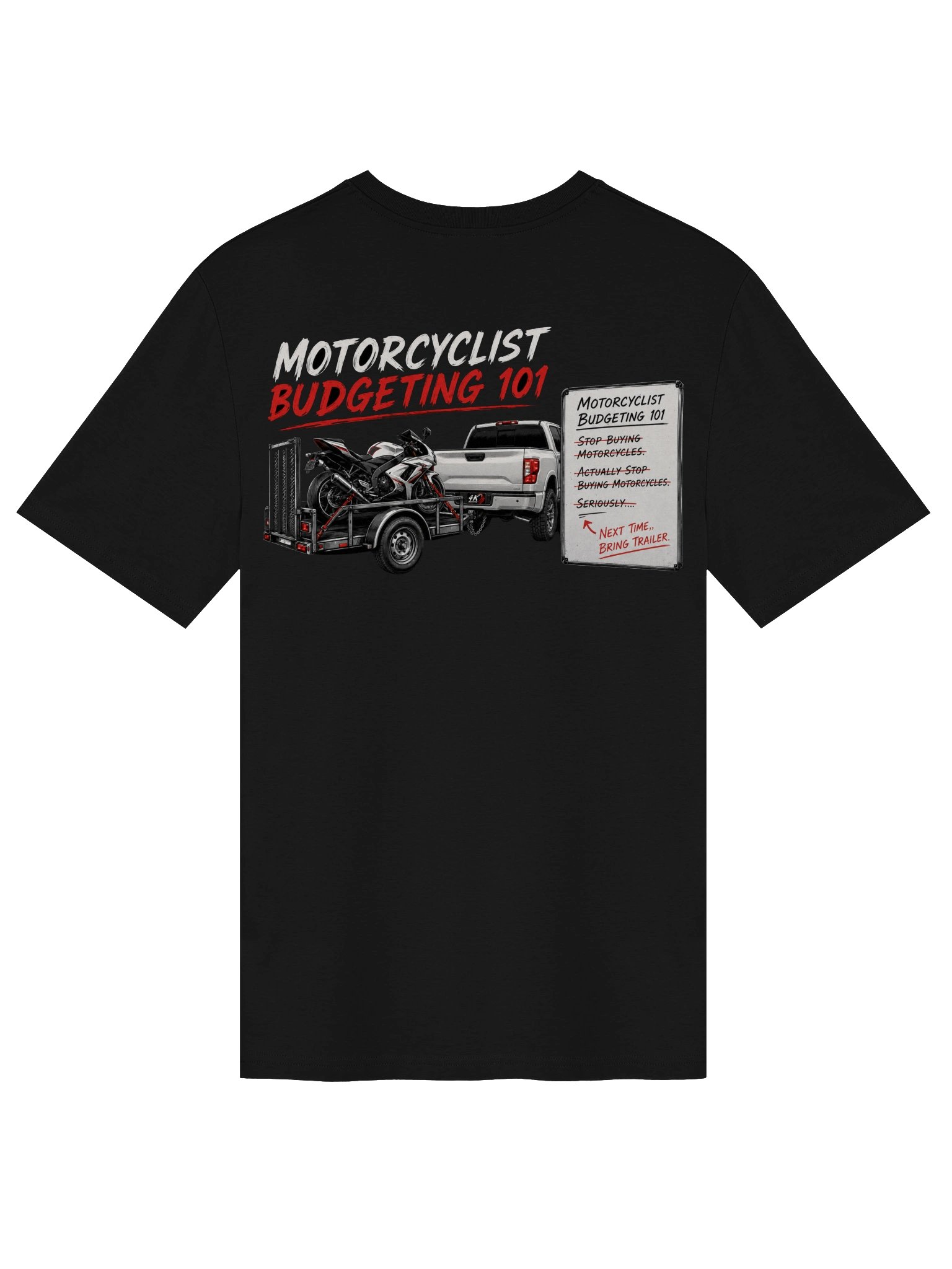 Motorcyclist Budgeting T-Shirt product image (2)
